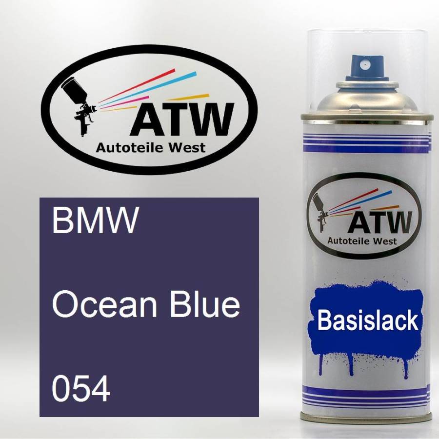 BMW, Ocean Blue, 054: 400ml Sprühdose, von ATW Autoteile West.